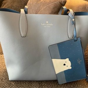 Kate Spade Artic Friends Penguin Large Reversable Tote